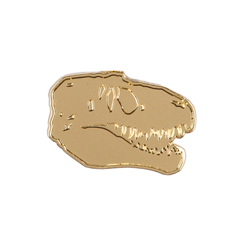 Gold Dinosaur Head Enamel Collectable Pin Badge WA Museum Exclusive