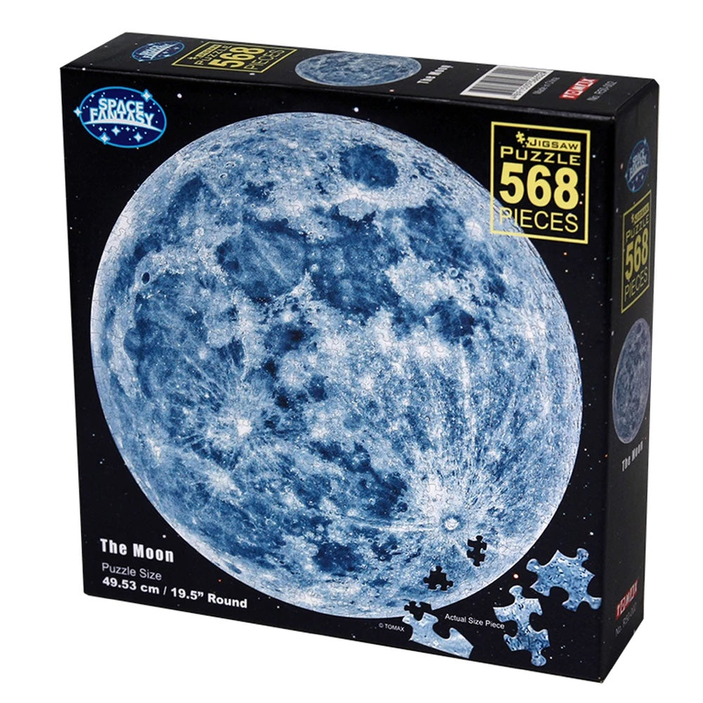 Moon: Round Jigsaw Puzzle 568 Piece - Space Fantasy – Western