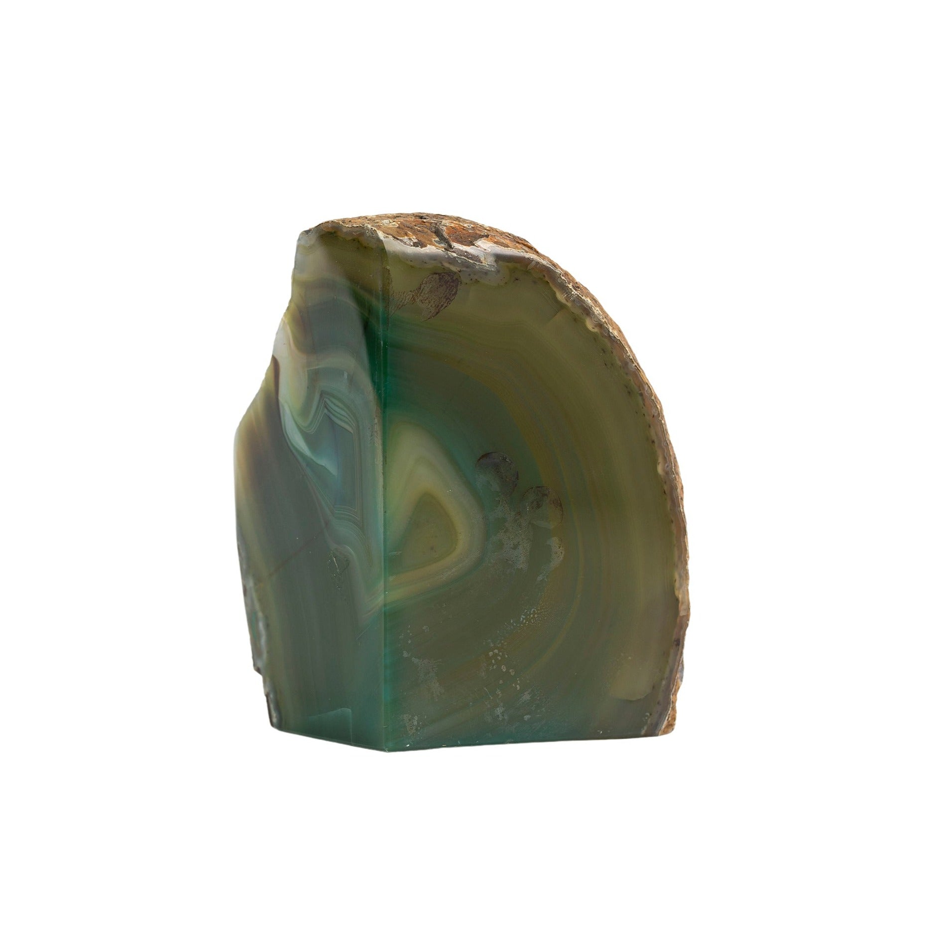 Agate Bookends Green