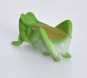 back view image of grasshopper rubber teether