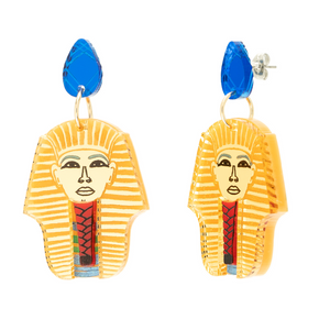 Acrylic Earrings Tutankhamun Dangles