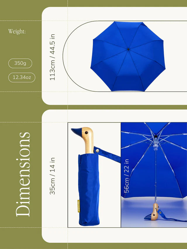 Images of umbrella showing dimensions