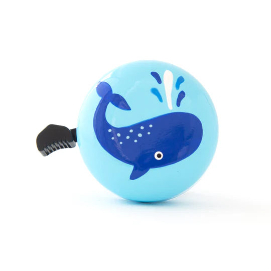 Top view image of Salty Whale Bike Bell in blue