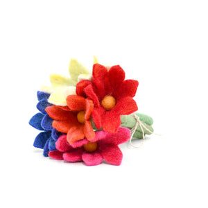 image of felt flowers in a bunch