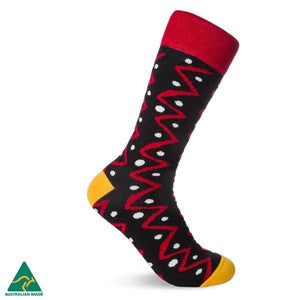 Image of Chris Black Socks in red and black