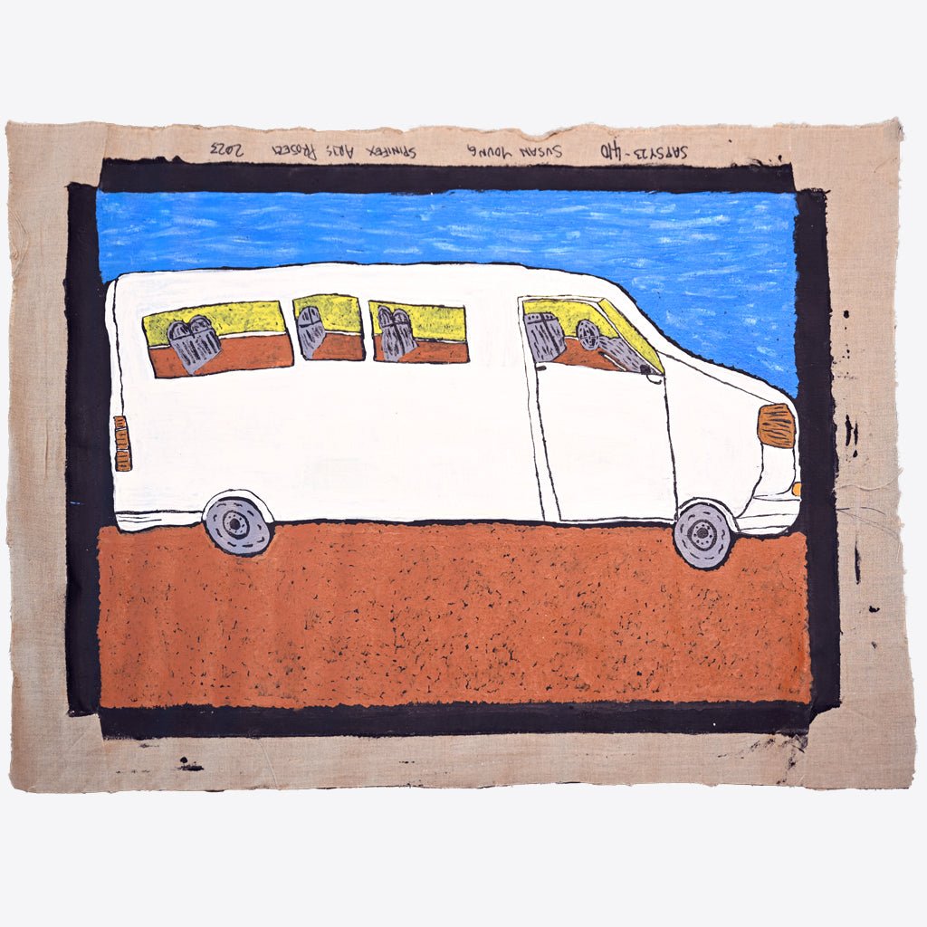 Art Centre Bus - Susan Young - Acrylic on linen 600mm x 750mm