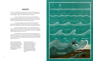 Image of page from book title Wave Atlas, everything you need to know about waves, written by Sarah Zambello and illustrated by Susy Zanella