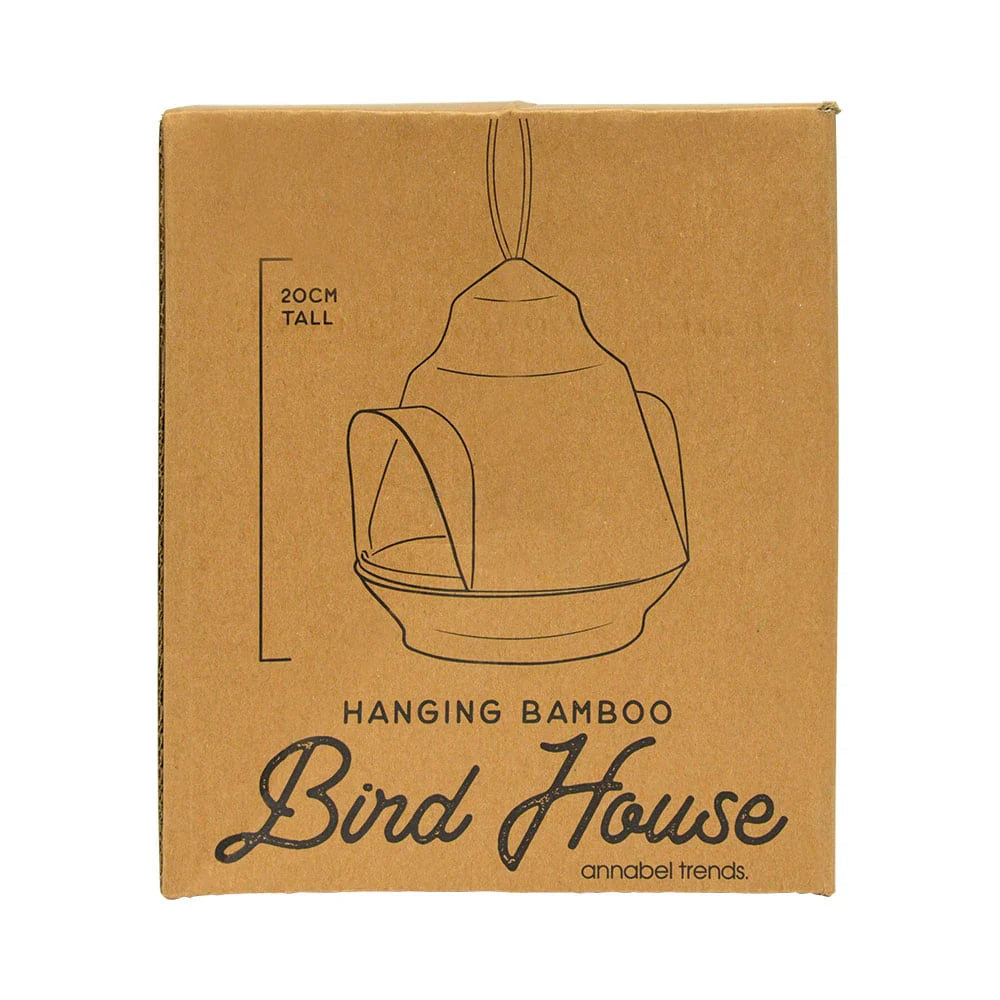 Side view image of Green Bamboo Bird House packaging