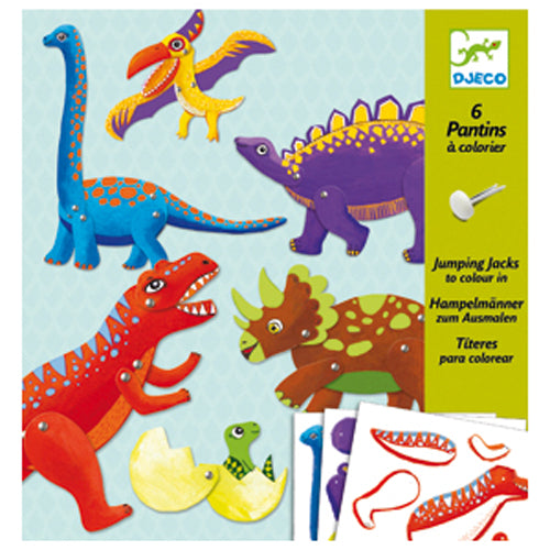 Front view image of Create Your Own Puppet Dinosaur kit packaging