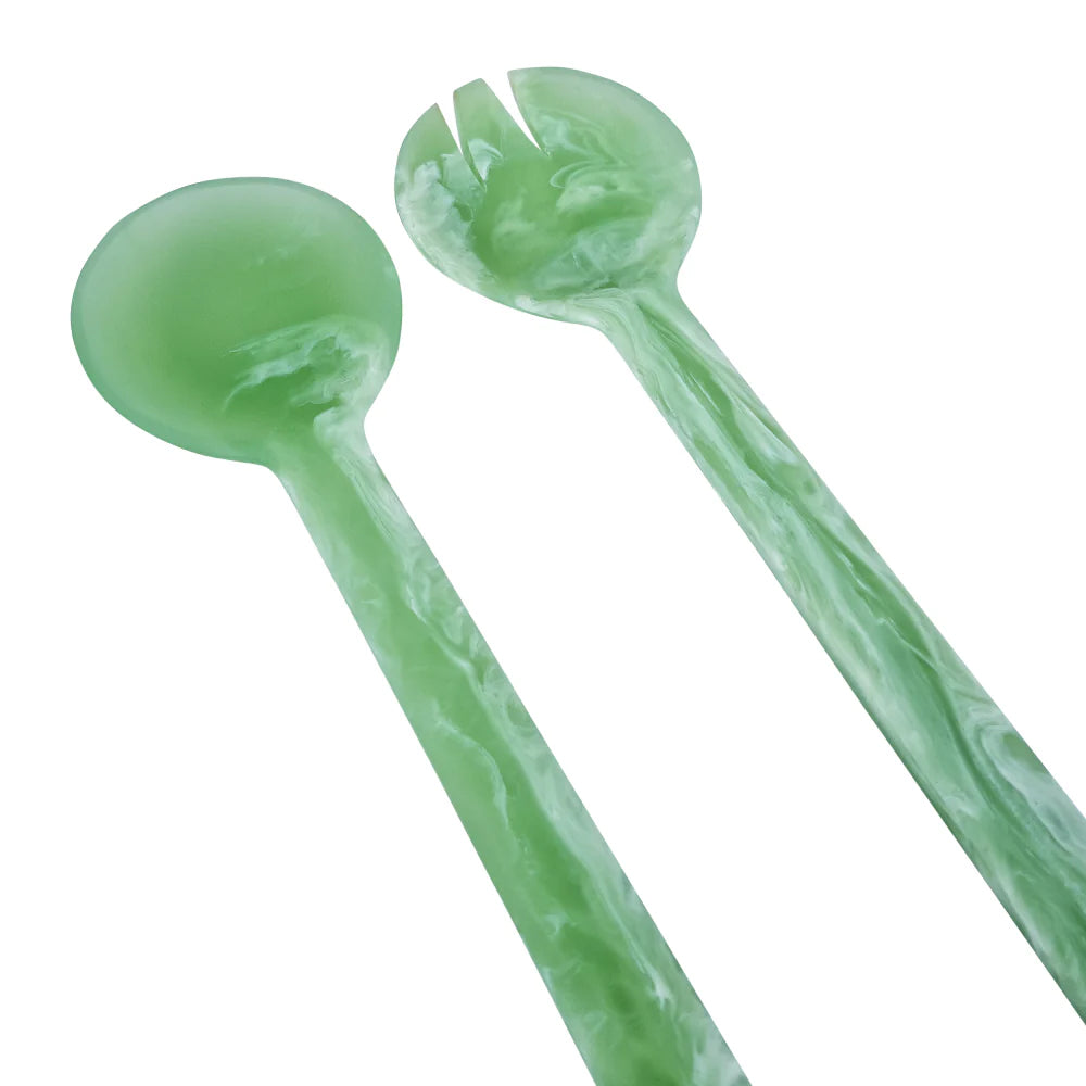 Image of salad servers in peppermint green
