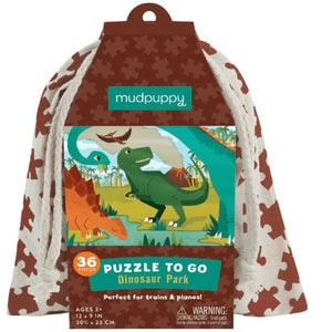 Dinosaur Park Puzzle To Go 36 Pieces