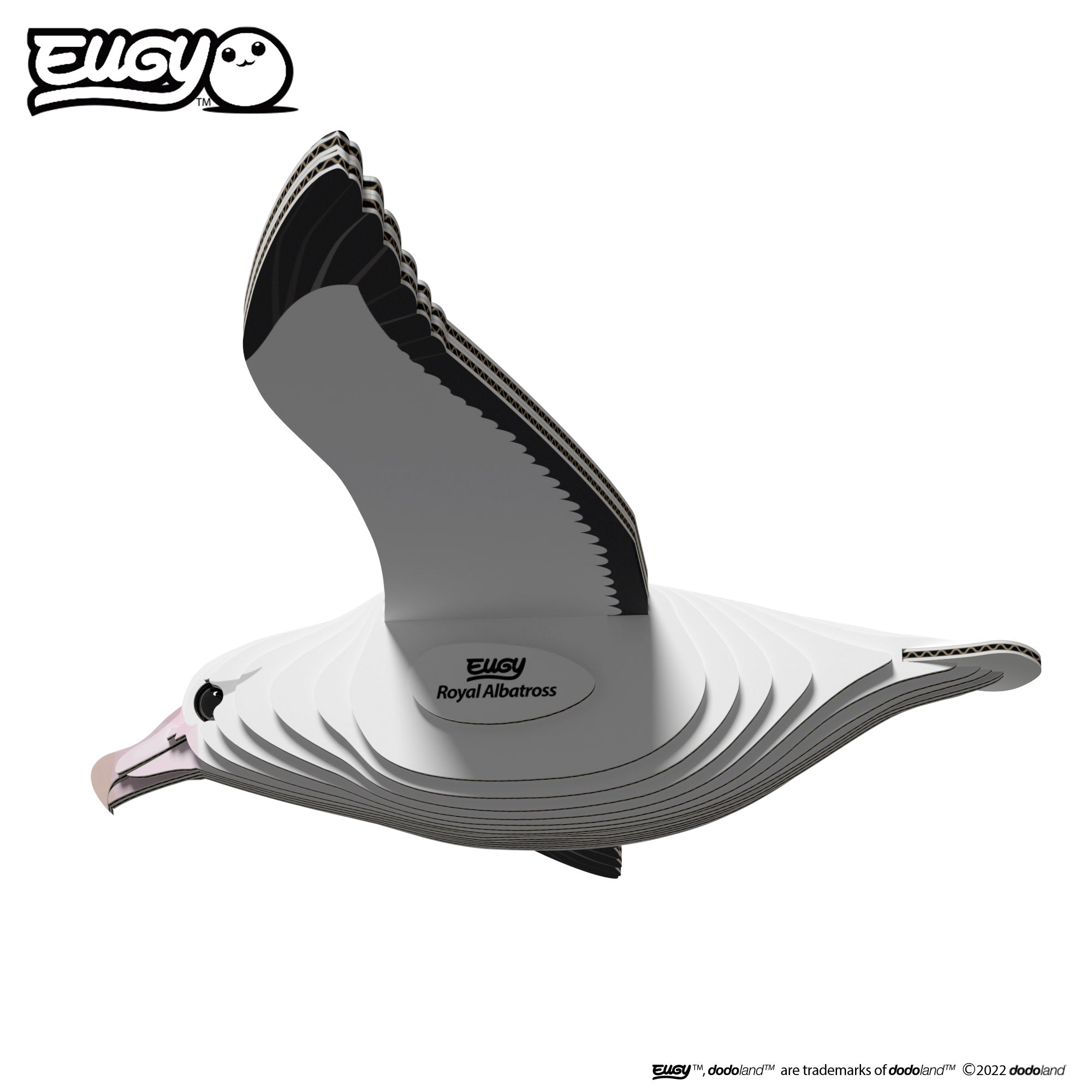 Side view image of EUGY Royal Albatross on a white background.