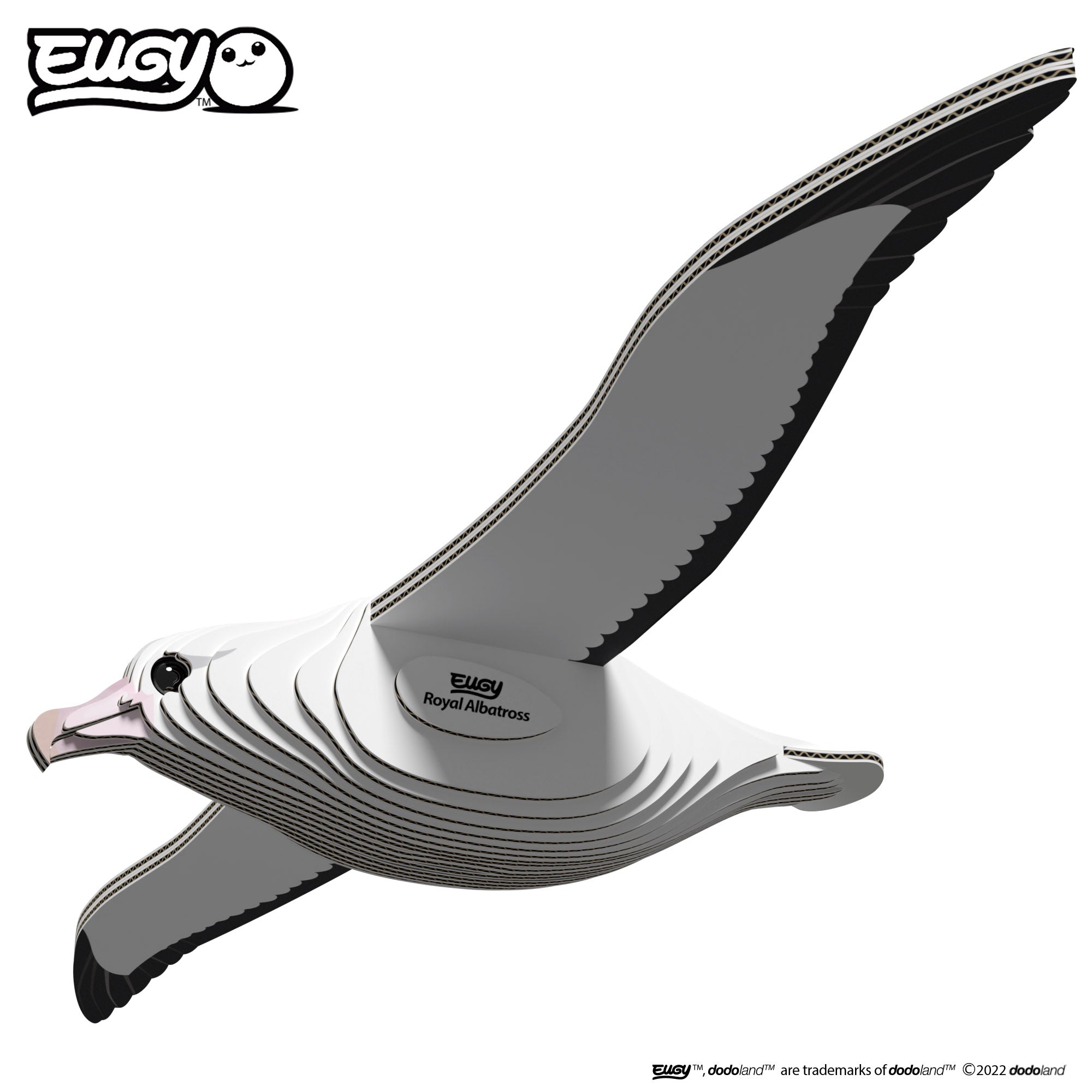 Side view image of EUGY Royal Albatross on a white background.