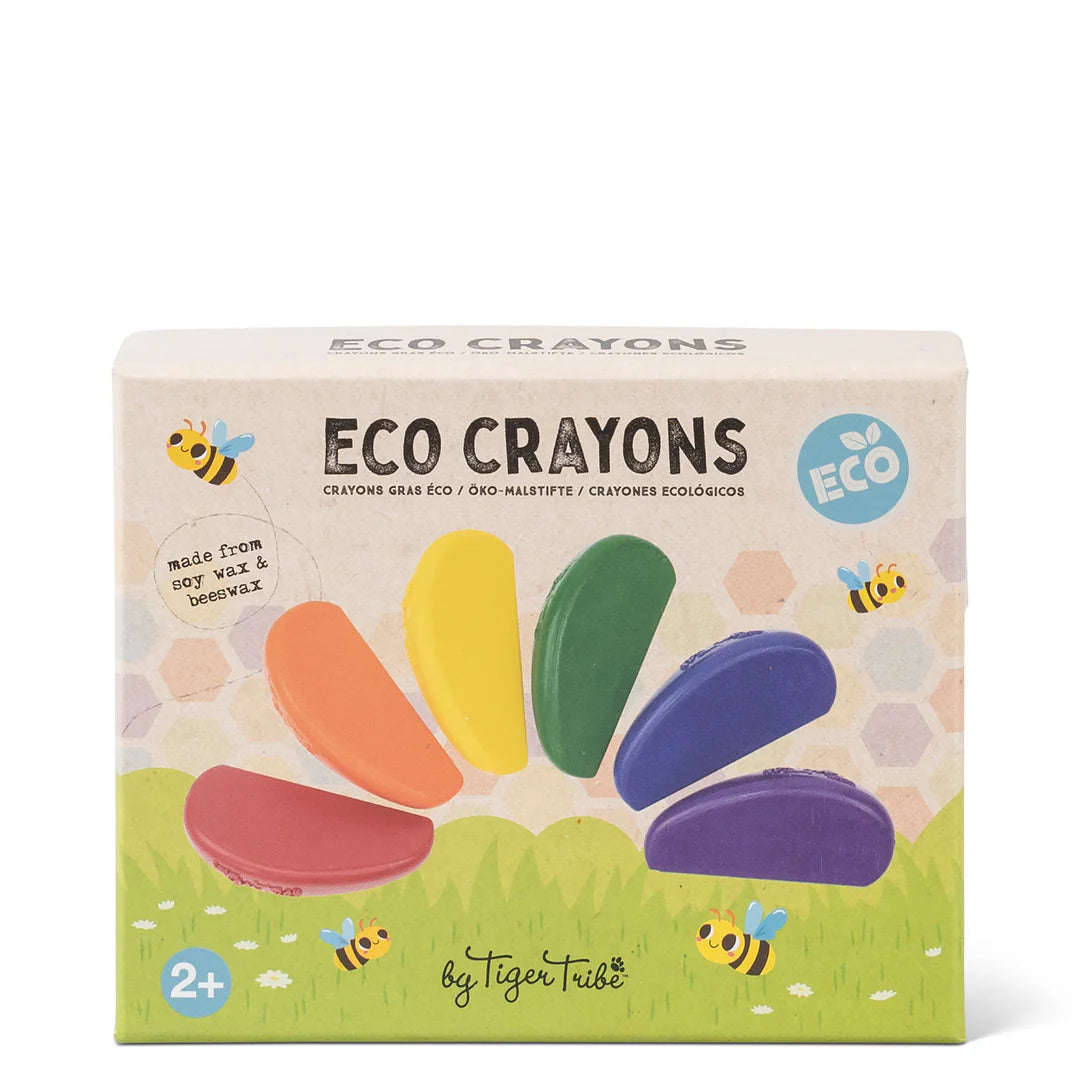 Front view image of eco crayons packaging