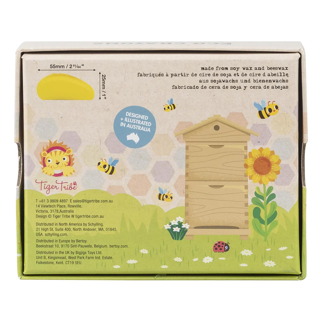 Back view image of eco crayons packaging