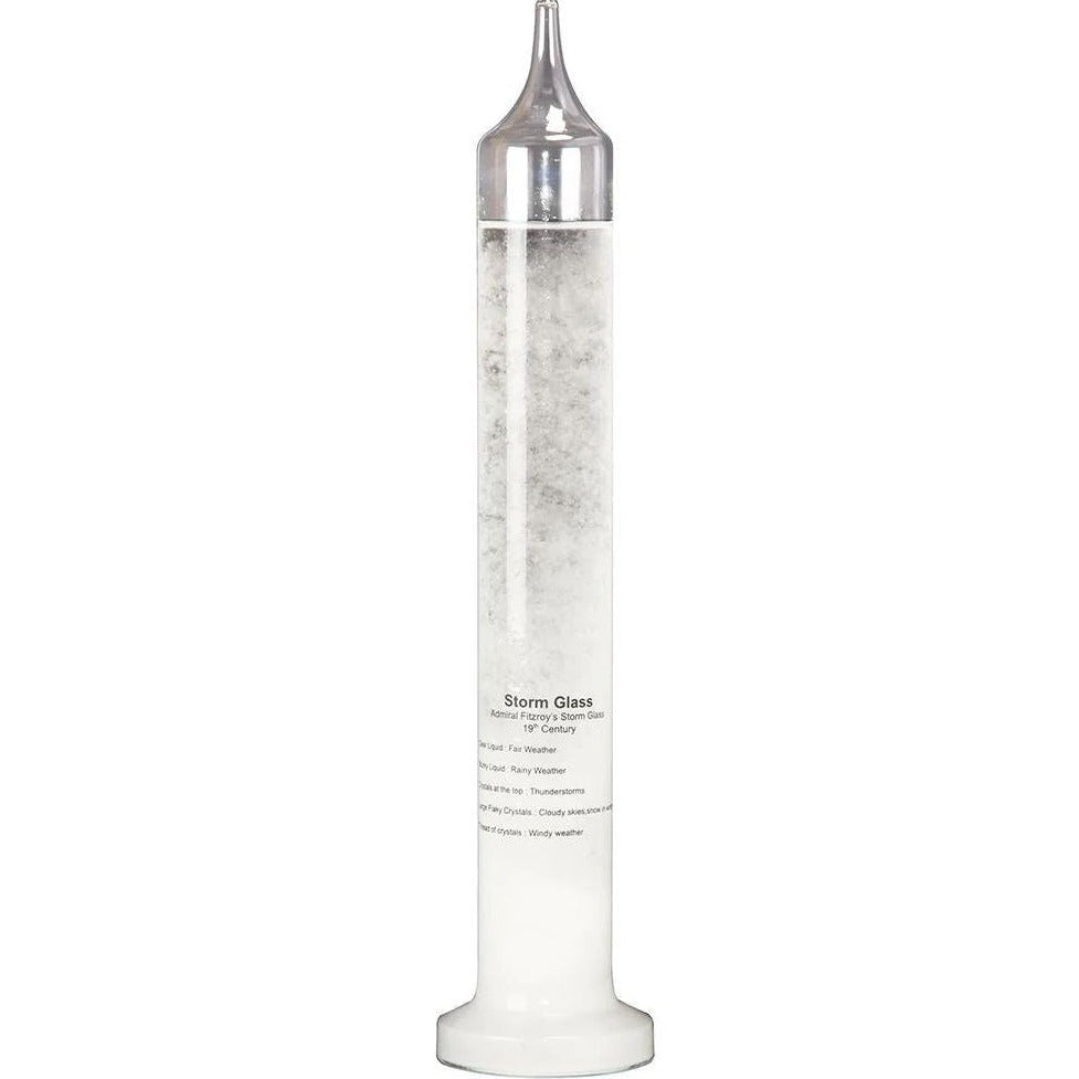 Front view image of Fitzroys Storm Glass 28cm Tall on white background