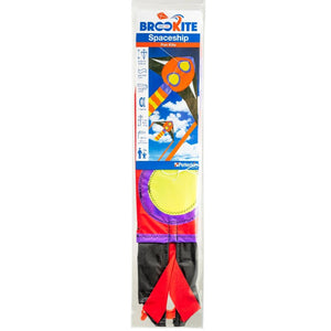 Front view image of Spaceship Kite in packaging