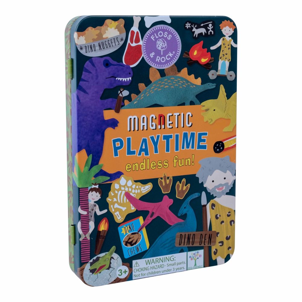 Front view image of Floss and Rock Magnetic Playtime tin
