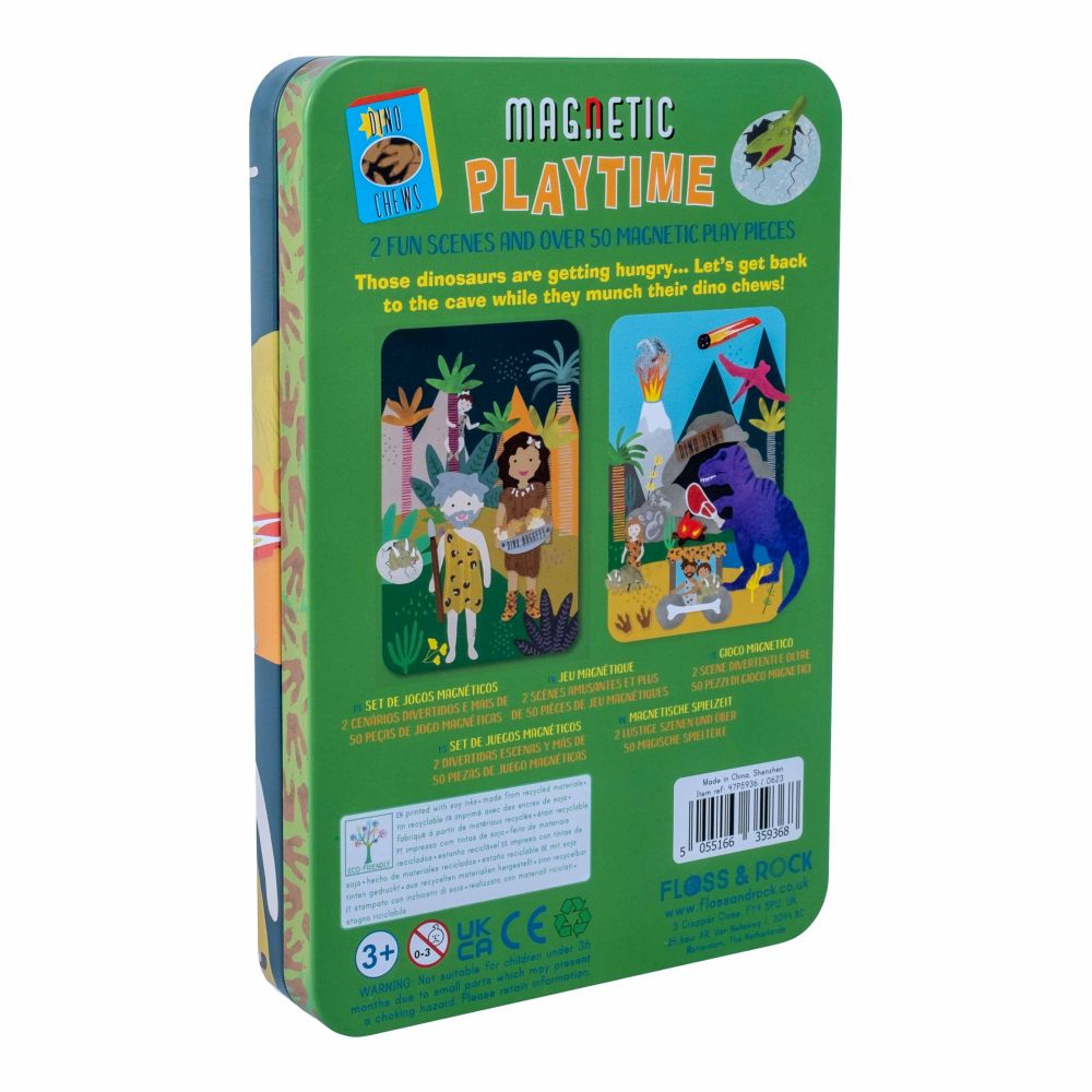 Back view image of Floss and Rock Magnetic Playtime tin