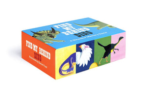 Side view image of Find My Behind Dino: A Dinosaur Memory Game packaging