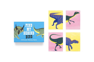 Image of Find My Behind Dino: A Dinosaur Memory Game packaging and cards