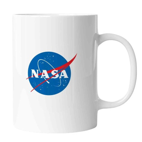 Image of white mug with NASA Logo