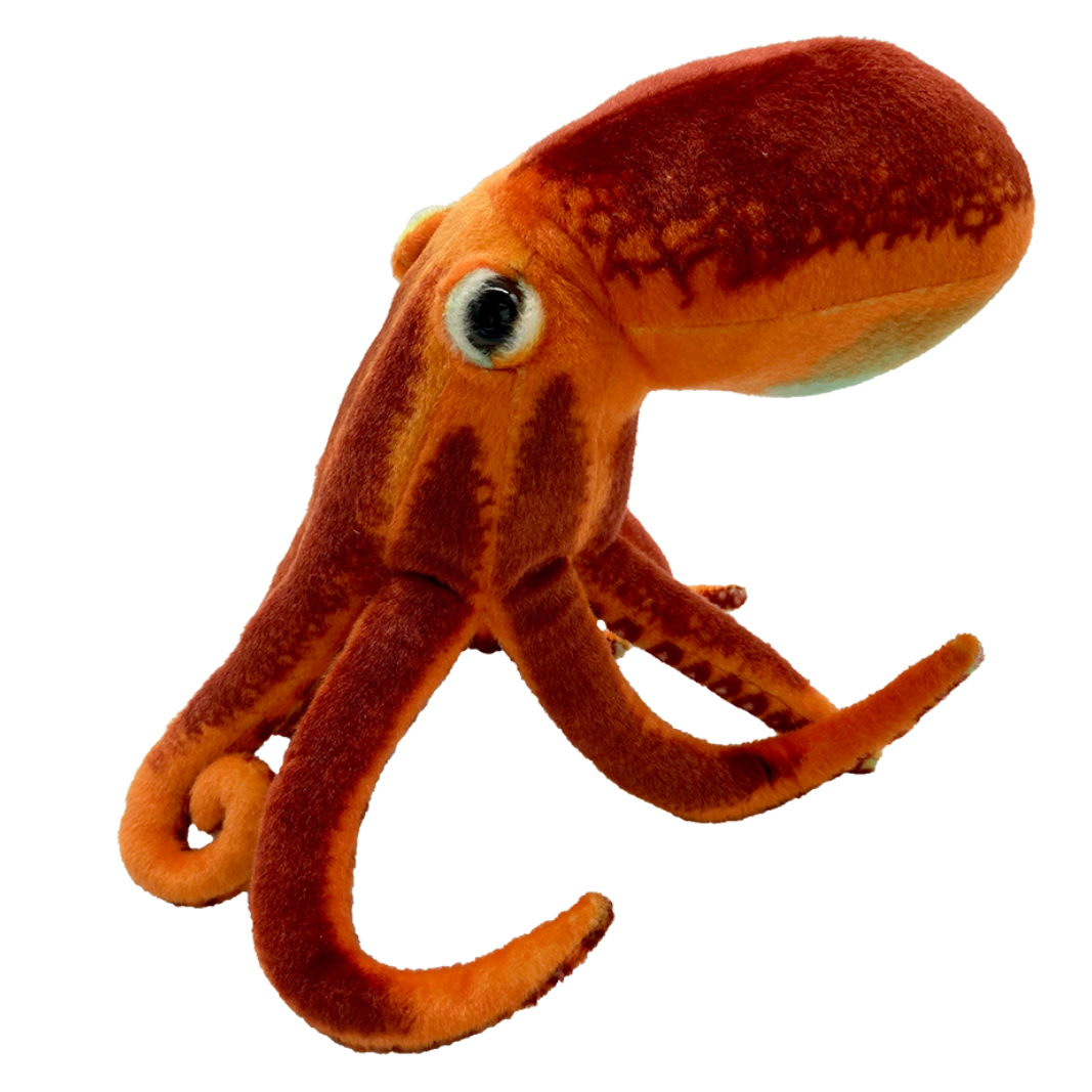 Orange Octopus Plush