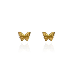Front view image of  Butterfly Earring Studs in Gold