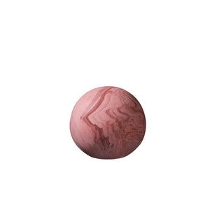 Pink marbled sphere on a white background