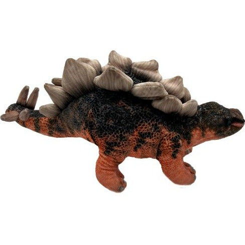 Side view image of Stegosaurus Stella plush toy by Huggable Toys