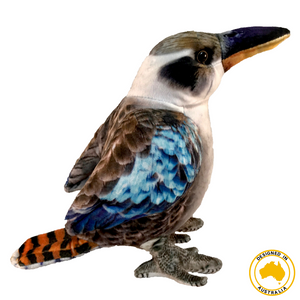 Side view image of Kingsley Kookaburra by Huggable Toys.