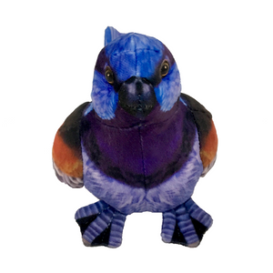 Front view image of Blue Wren Luna plush toy