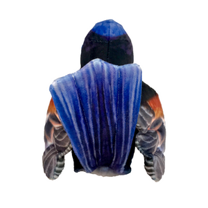 Back view image of Blue Wren Luna plush toy
