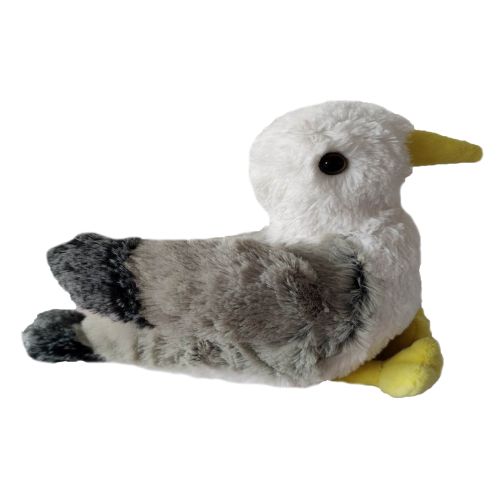 Side view image of Seagull Nelson plush toy