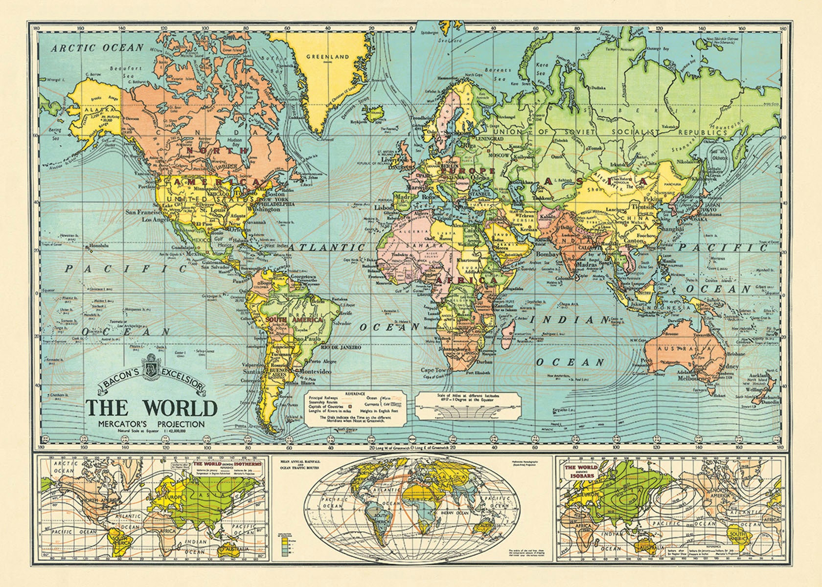 Image of Map of the World #6 poster