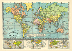 Image of Map of the World #6 poster