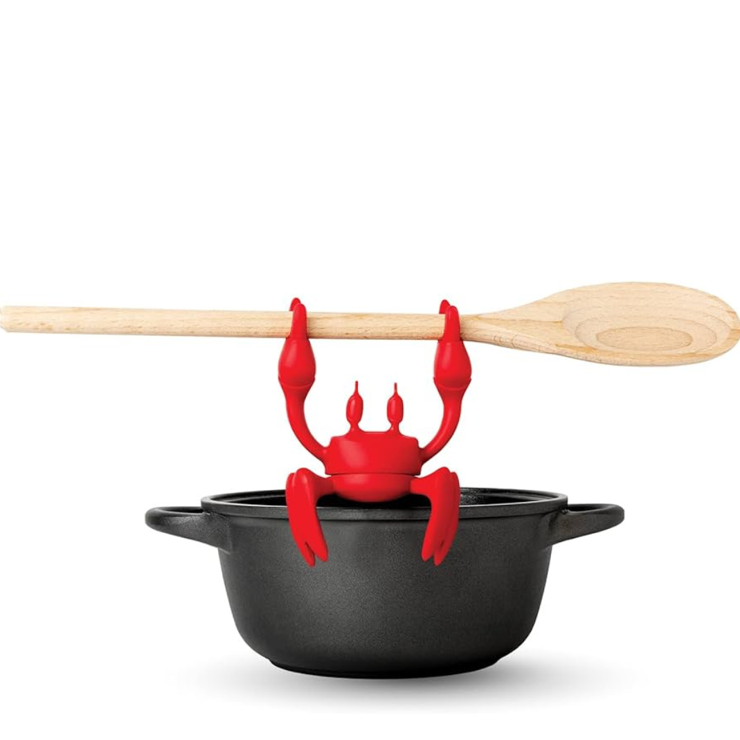 Crab Spoon Holder & Steam Releaser Red