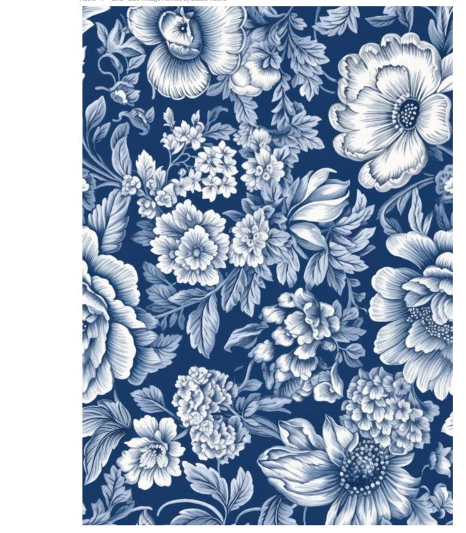 Image of gift card with white flower design on dark blue background.