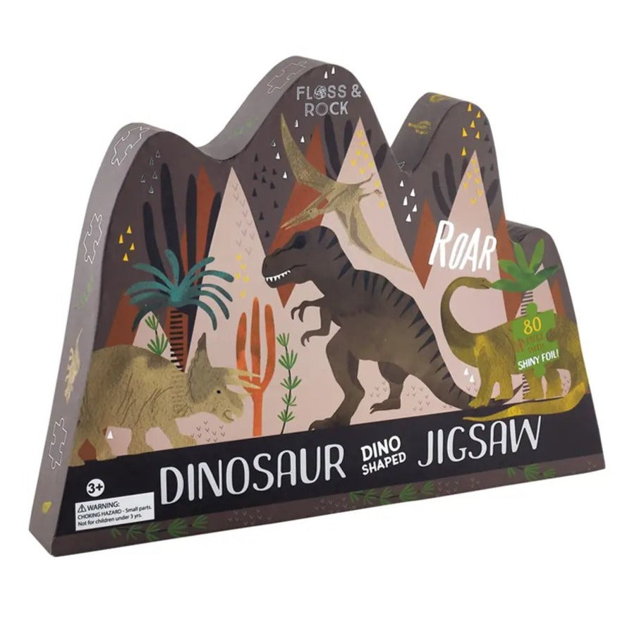 Front view image of Dinosaur 80 piece Puzzle packaging