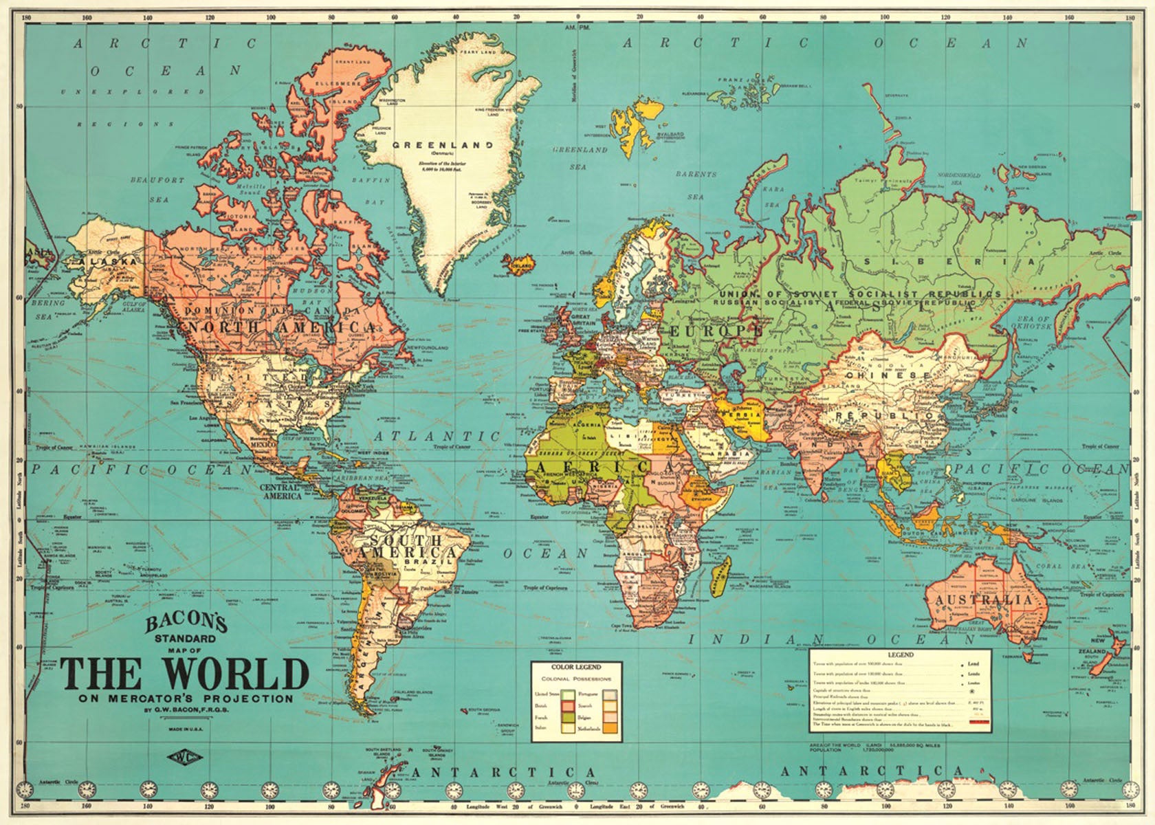 Image of World Map #4 poster
