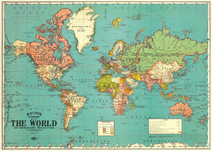 Image of World Map #4 poster