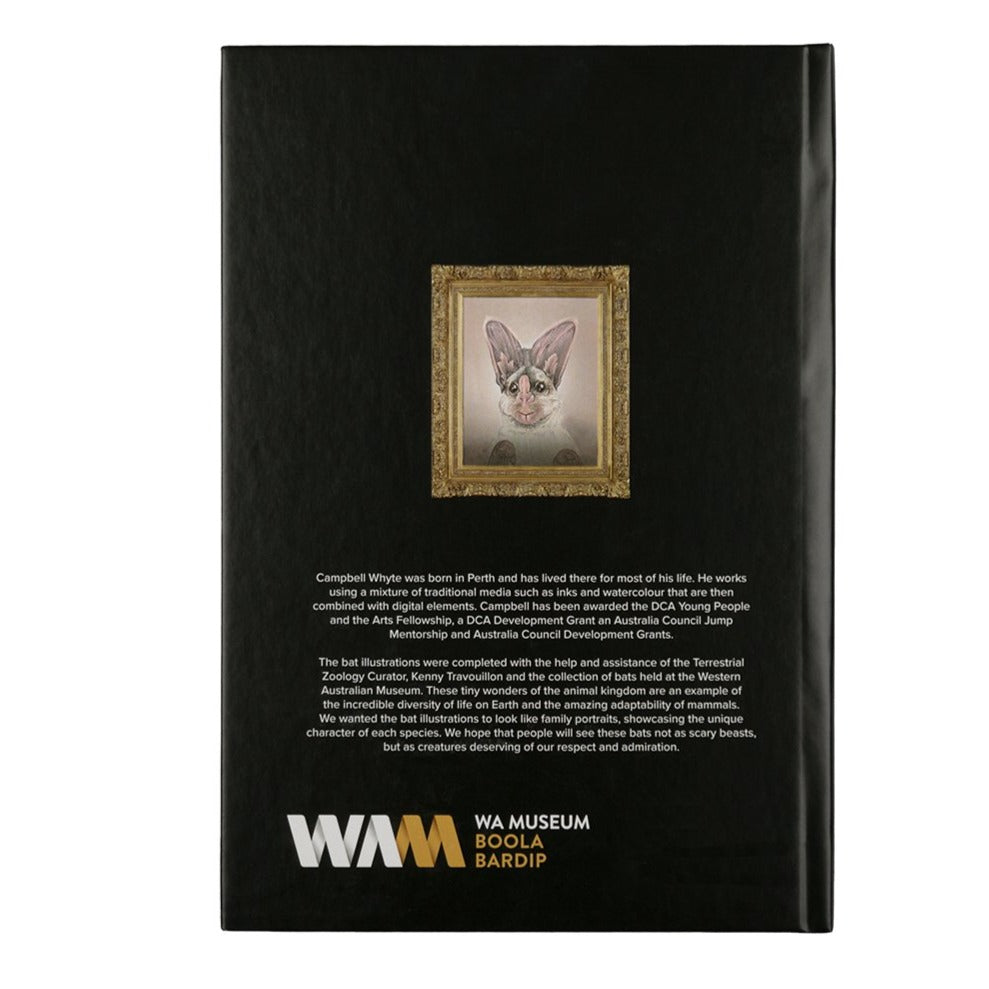 A5 Journal Brown: Bat with Big Ears by Campbell Whyte - WA Museum Exclusive
