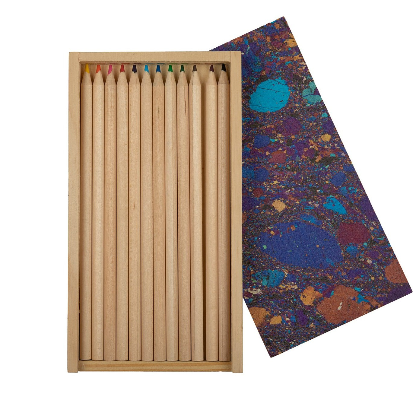 12 Coloured Pencil Set: Kaleidoscope Quarzitic Schist - WA Museum Exclusive