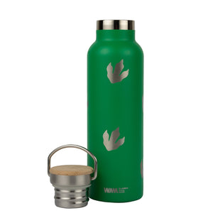 Water Bottle: Green Dino Footprint Design - WA Museum Exclusive