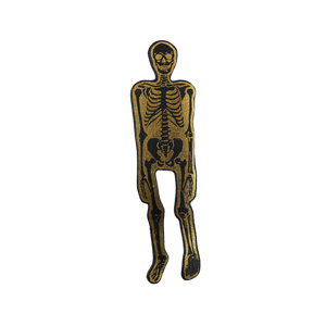 Skeleton Bookmark Black Gold