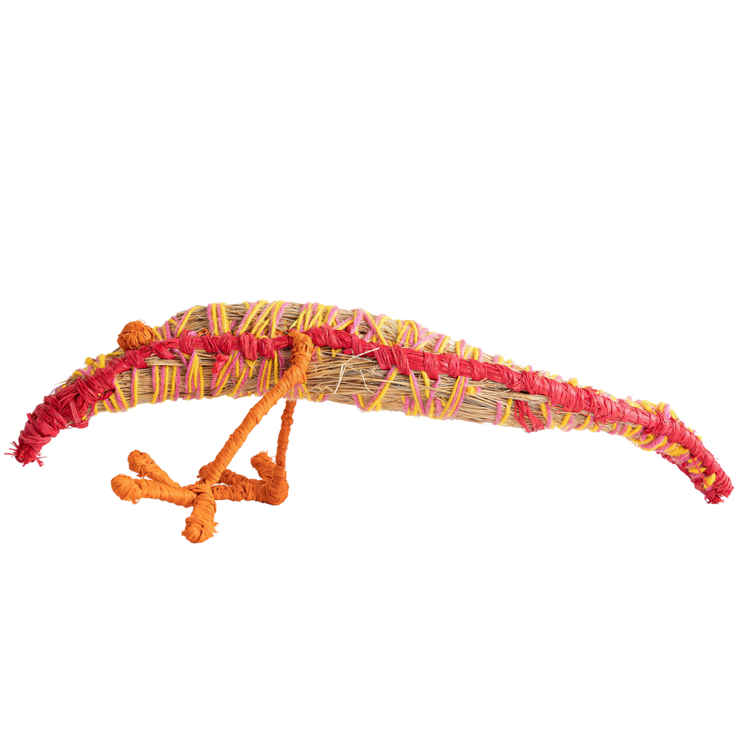Tjanpi Desert Weavers Sculpture: Pink, Yellow and Orange by Martha Protty