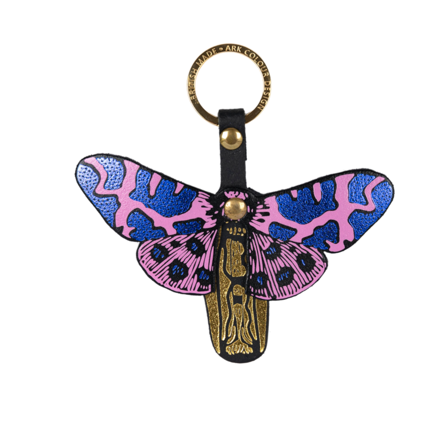 Butterfly Key Fob Blue & Pale Pink
