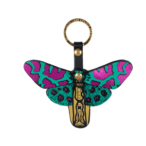 Butterfly Key Fob Green & Hot Pink