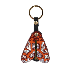 Moth Key Fob Orange Holographic