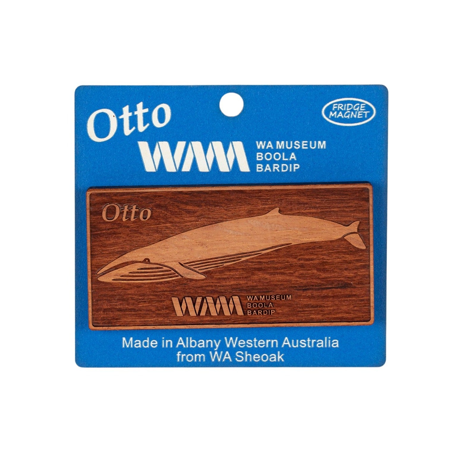 Wooden Magnet Otto Blue Whale - Cut Out Voegeler Creations
